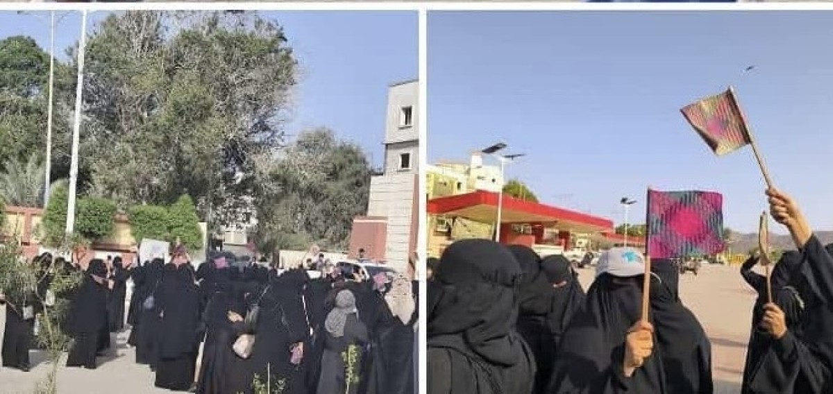يمنيات يتظاهرن في عدن تنديدا بتدهور الأوضاع الاقتصادية وانقطاع الكهرباء