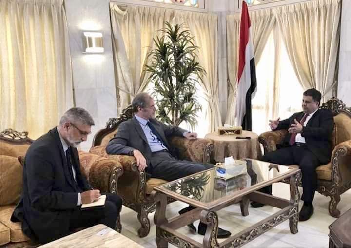 رئيس الائتلاف الوطني الجنوبي يلتقي السفير الفرنسي لدى اليمن